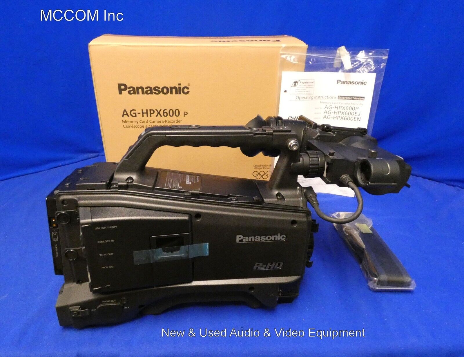 Panasonic AG-HPX600 P2 HD Camcorder w/ 34 Hrs, AG-CVF15G HD Panasonic AG-HPX600 P2 HD Camcorder w/ 34 Hrs, AG-CVF15G HD