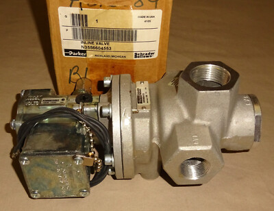 Parker N3556604553 Inline Valve 120VAC Schrader Bellows NEW