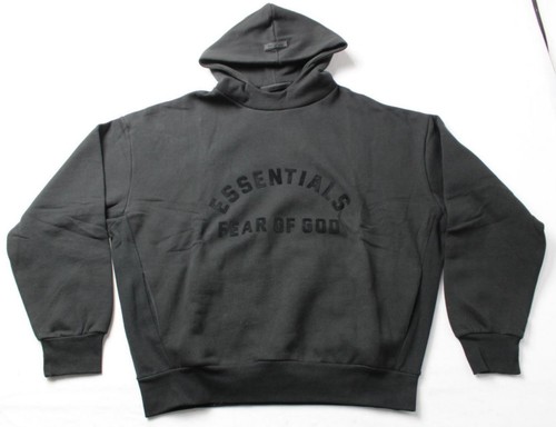FEAR OF GOD ESSENTIALS ロゴフーディー ★希少デザイン FEAR OF GOD ESSENTIALS ロゴ パーカー | ブラック | FARFETCH JP