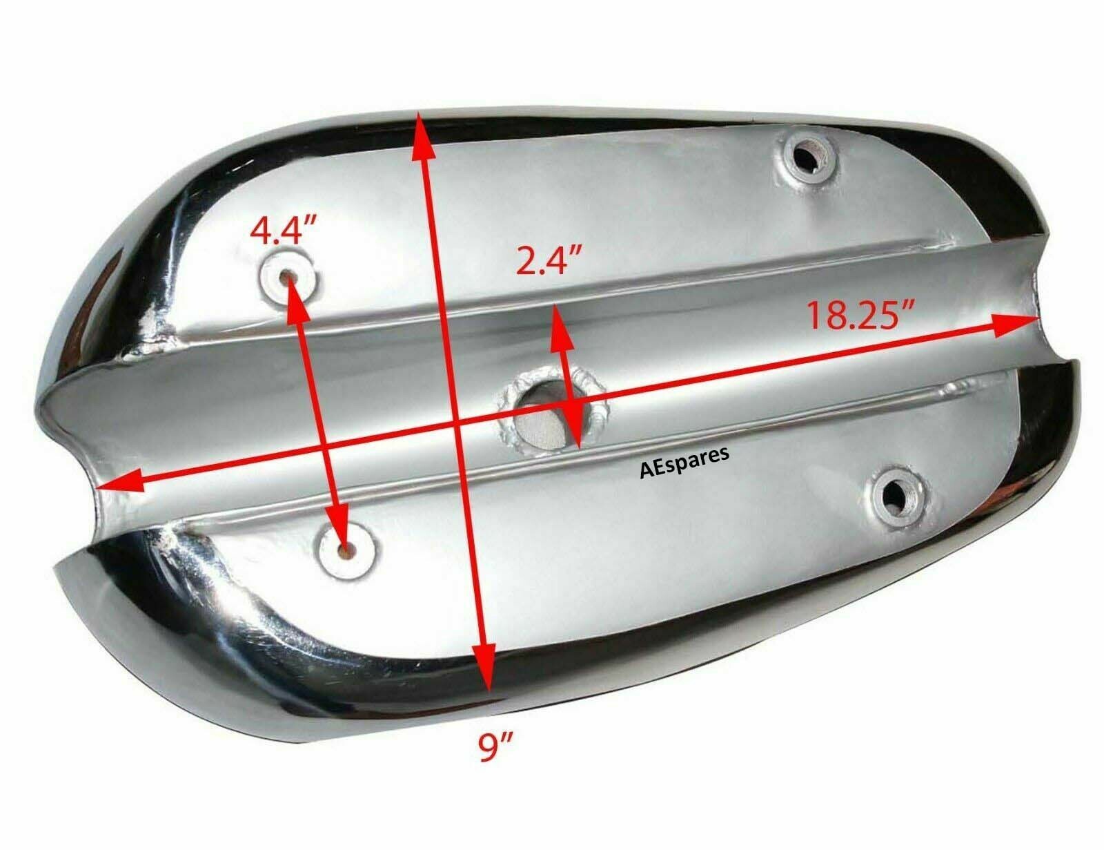 BSA A65 THUNDERBOLT BLUE PAINTED CHROME PETROL GAS FUEL TANK  