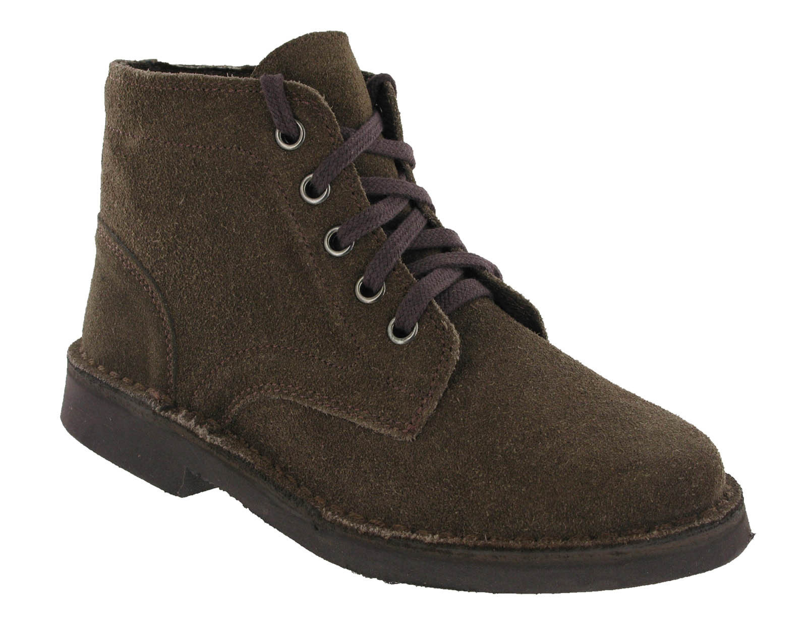 Roamers Desert Boots Mens 5 Eye Classic Real Suede Leather Ankle Boots
