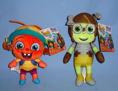 Beat Bugs Plush Toys-CRICK 9''-BUZZ  7''-Music Made Famous by THE BEATLES-NEW LOT