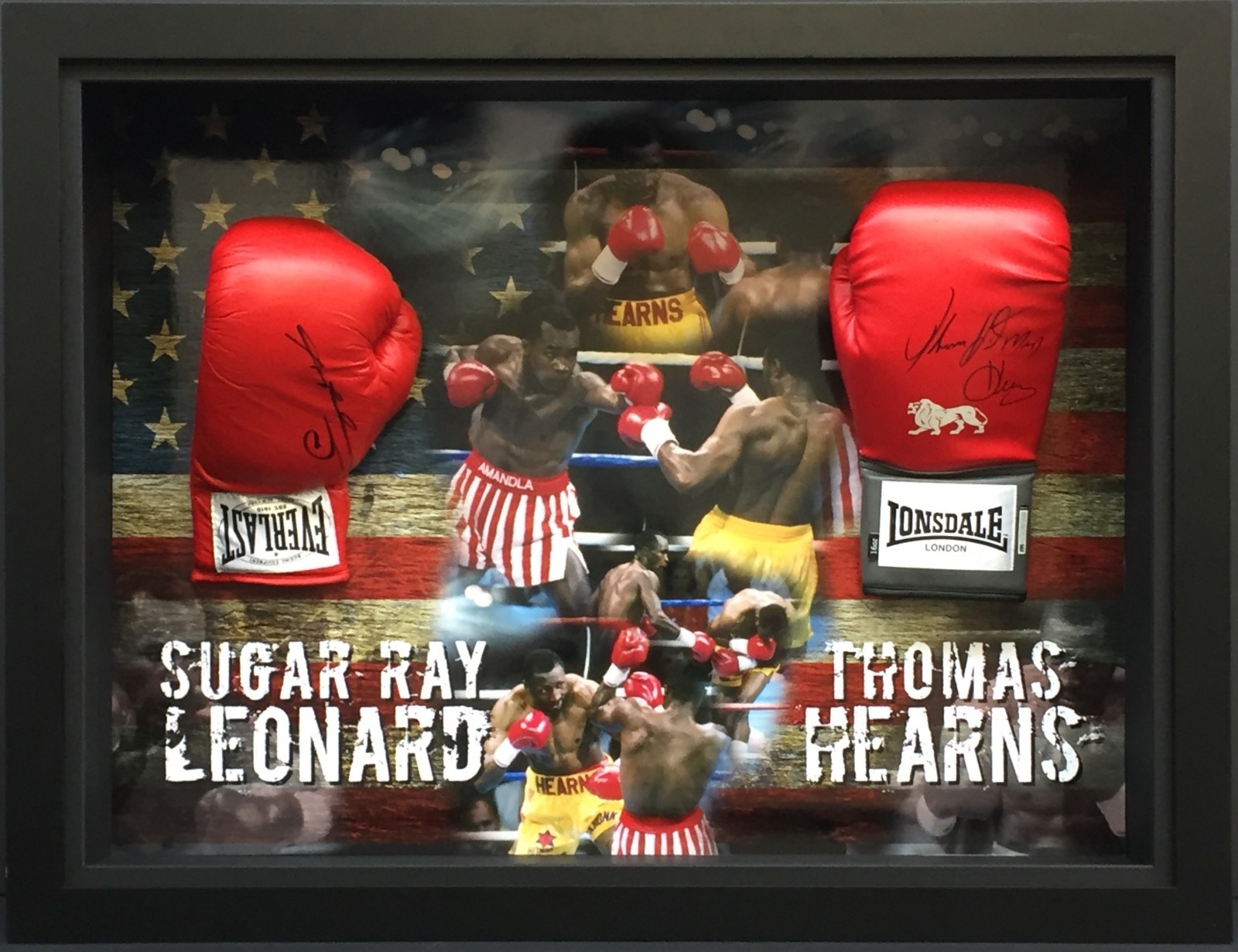 Details about Sugar Ray Leonard & Thomas Hearns Hand Signed Double Boxing Glove Display FRAMED Details about Sugar Ray Leonard & Thomas Hearns Hand Signed Double Boxing Glove Display FRAMED