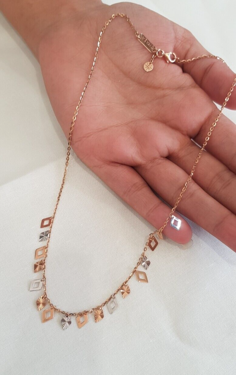 Gorgeous 18K Gold Chain Women Rose Gold Light Weight Elegant