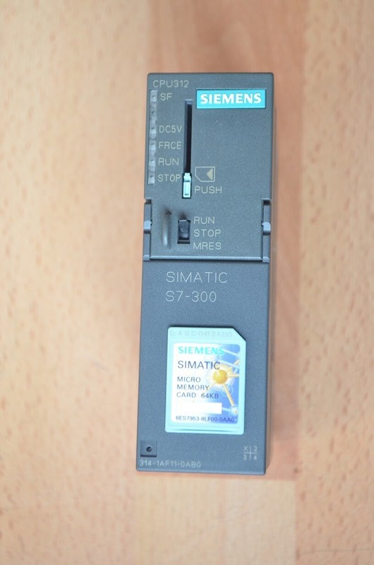 Siemens Simatic S7-300 Cpu 312 6es7 312-1ad10-0ab0 + Mmc 64 Kb