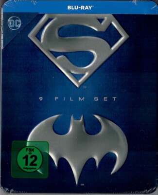 Batman Superman Anthology Blu-ray 9 Film Set in Metallbox NEU OVP
