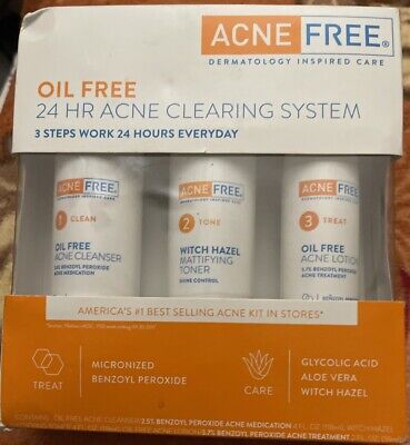 AcneFree 24 Hour Acne Clearing System Kit 4/2025 New,BoxAsIs