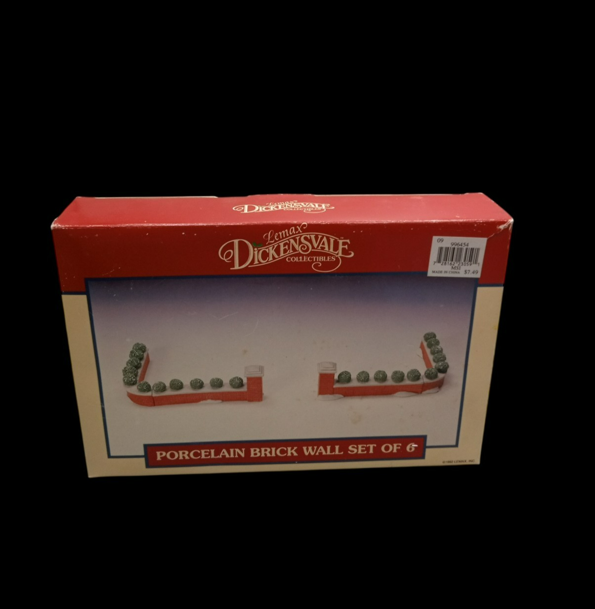 Lemax Dickensvale Collectibles Porcelain Brick Wall Set of 6 Christmas Accessory