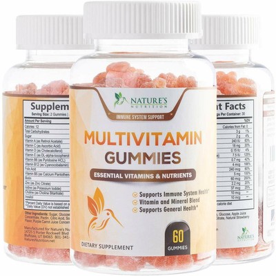 Multi-Vitamin Gummies for Kids & Adults Best Vegan Multivitamin Gummy Supplement