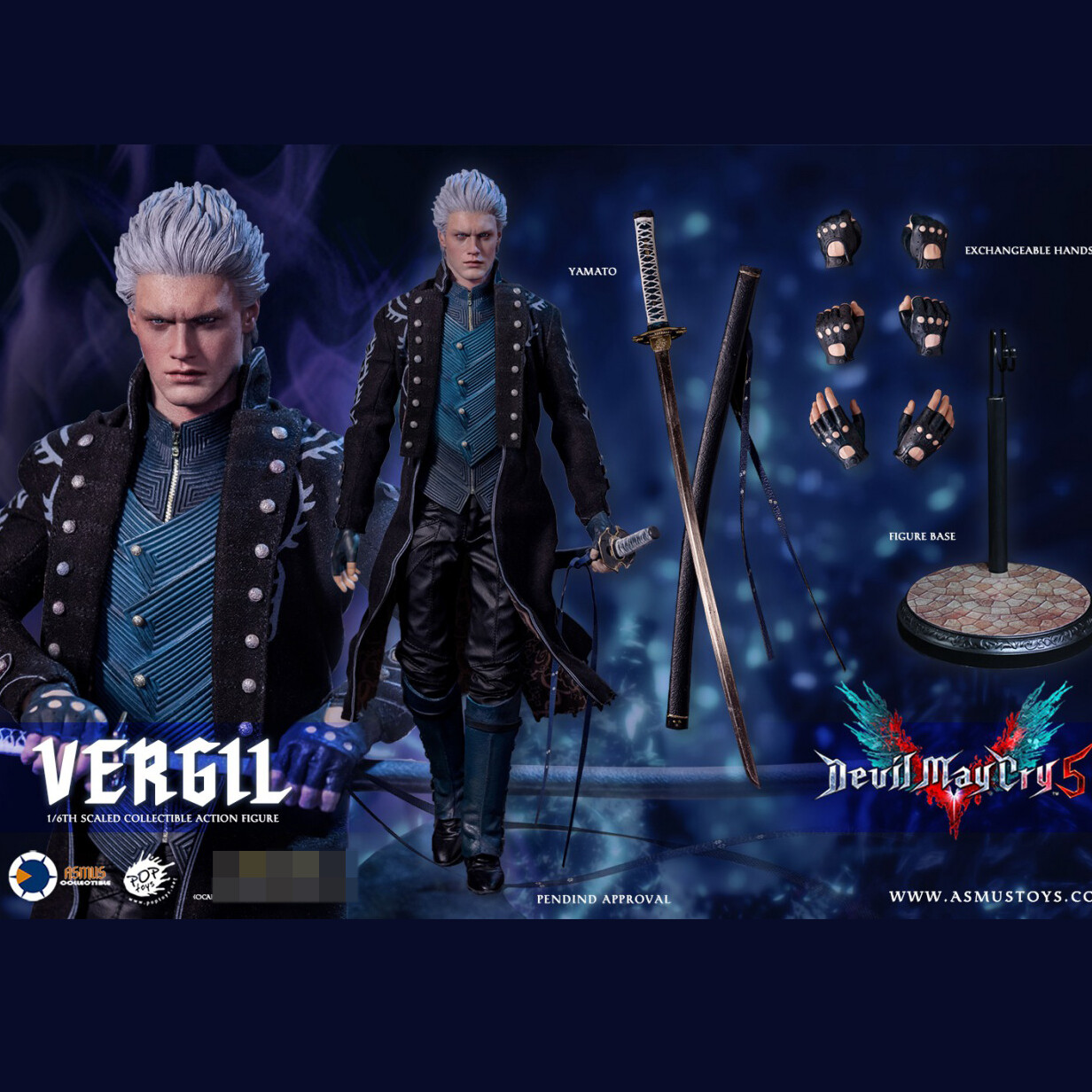 ASMUS TOYS DMC Vergil バージル　1/6 フィギュア Amazon.com: Asmus Toys Devil May Cry III: Vergil 1:6 Scale