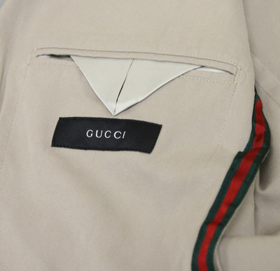 Pre-owned Gucci $1550 Authentic  Men's Jacket Blazer 52r/us 42r Beige 265424 8279