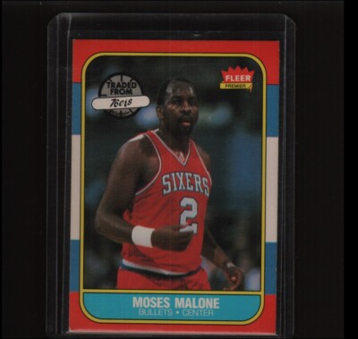 MOSES MALONE 1986 FLEER #69 BASKETBALL CARD