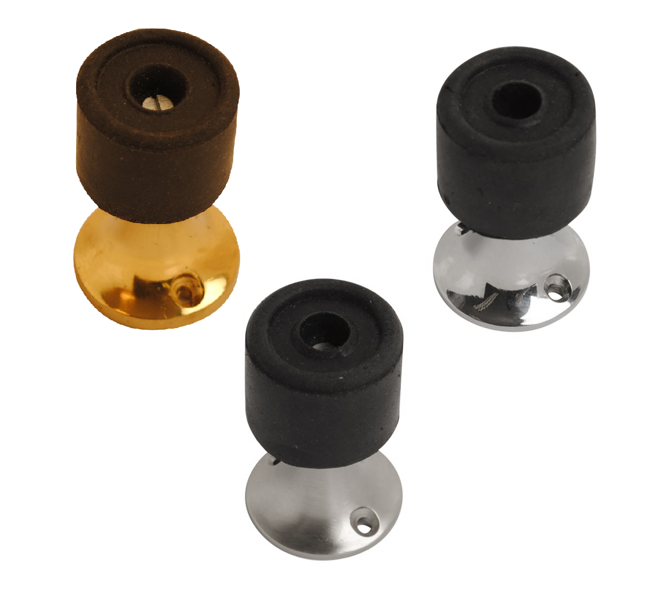 Pedestal Door Stops Polished Brass, Polished Chrome or Satin Chrome