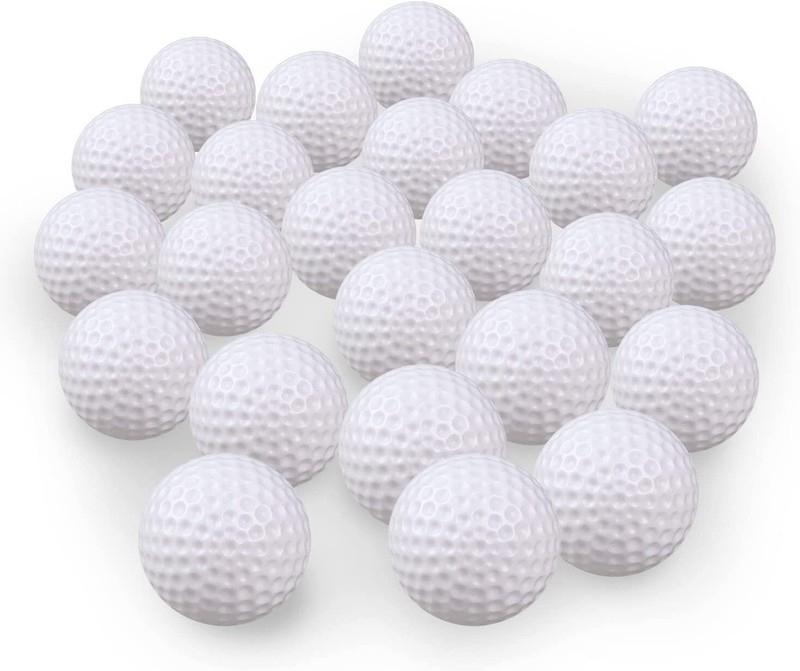 Hollow Golf Plastic Ball For Indoor Training White-50pcs