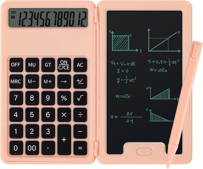 Desk Calculator, Portable Calculator with Notepad, Basic Calculator with Writing