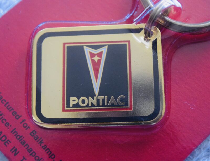 Vintage Napa Retro 1970’s 1980’s Pontiac Solid GOLD Brass Keychain NOS Old Stock