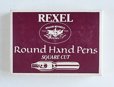 William Mitchell's Rexel No. 4 Box of 144 Round Hand Pens Nibs Tips Square Cut