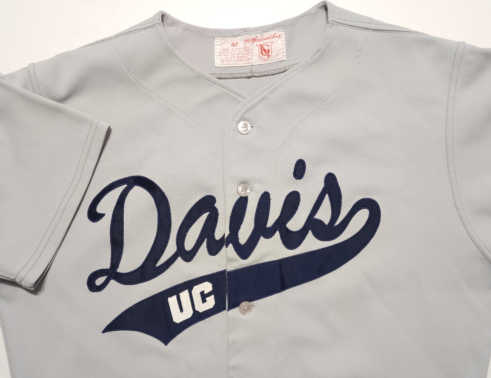 Vintage 1980s UC Davis Aggies Baseball #11 WA Goodman & Sons