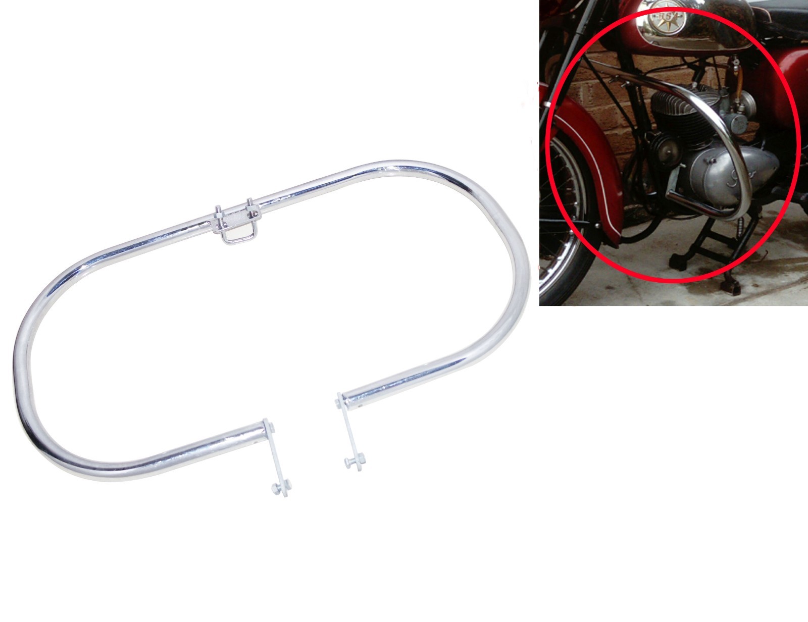 BSA Bantam Crash Bar Leg Guard Steel Chrome Plated 