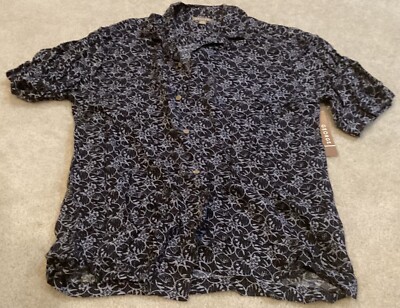 George Men's Shirt Size M (38-40) Short Sleeve Button-up Cotton Blend - New!!!