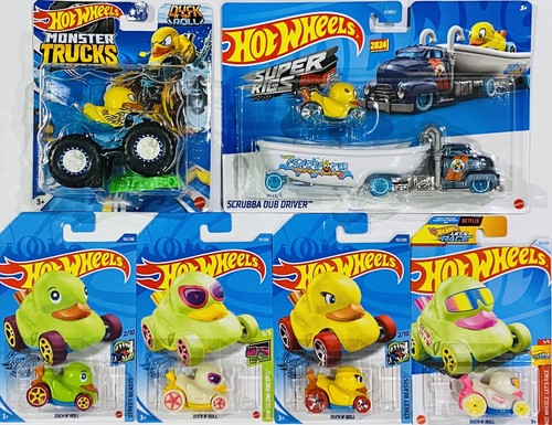 ホットウィール　SCRUBBA DUB D その他モントラ　アヒル Hot Wheels 2024 Super Rigs Scrubba Dub Driver Duck N Roll