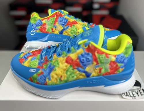 Pre-owned Under Armour Curry 1 Low Flotro Sour Patch Kids Men Sizes 8 - 14 | 3025633-300 In White