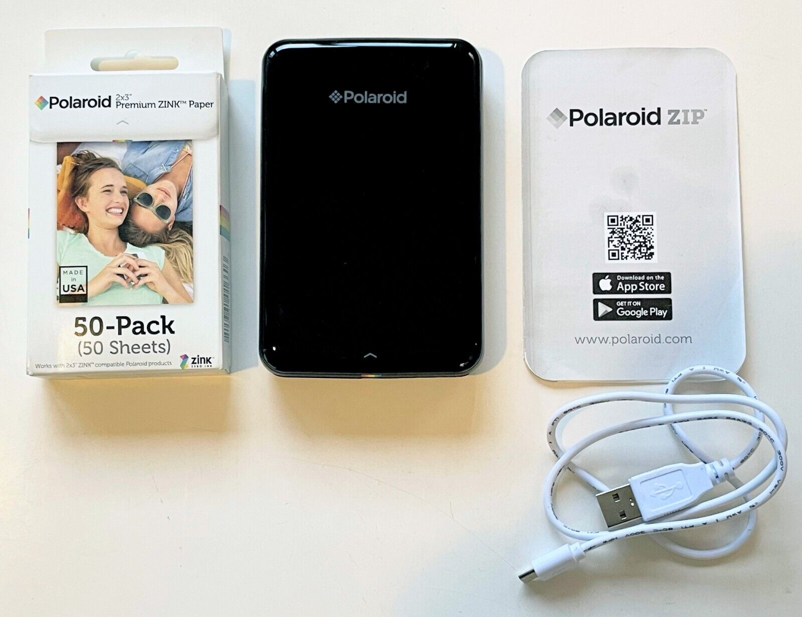 Polaroid Zip Wireless Bluetooth Photo Mini Printer w/ 50 She