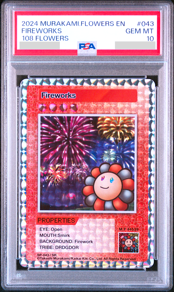 PSA 10 Takashi Murakami 108 Flowers Fireworks 043 Trading