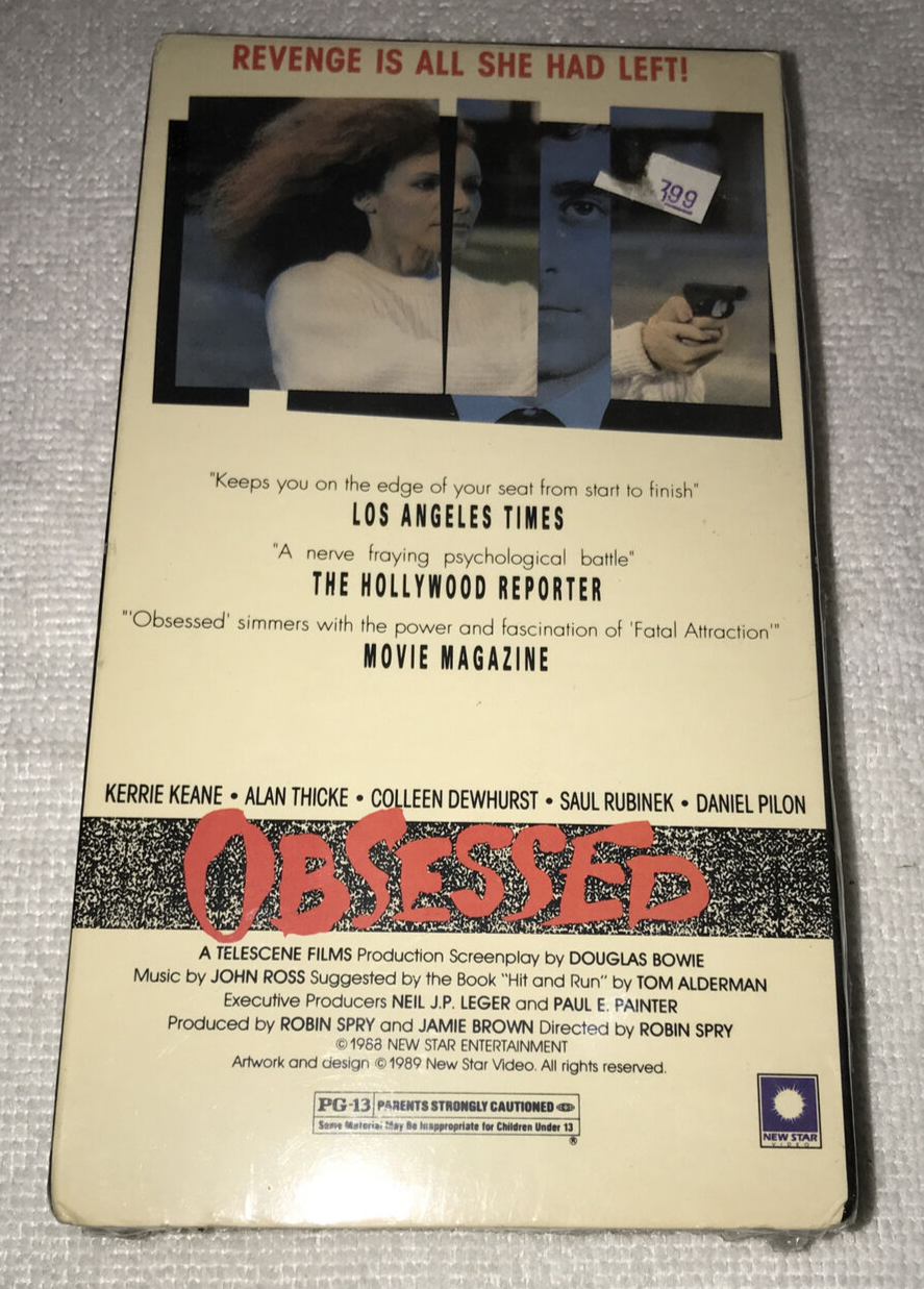 Obsessed New Star Video VHS 1992 Movie Rental Original Box
