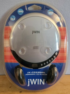 Brand New - jWIN JX-CD335SIL - Personal CD Player w/ Headphones CD-R Compatible 