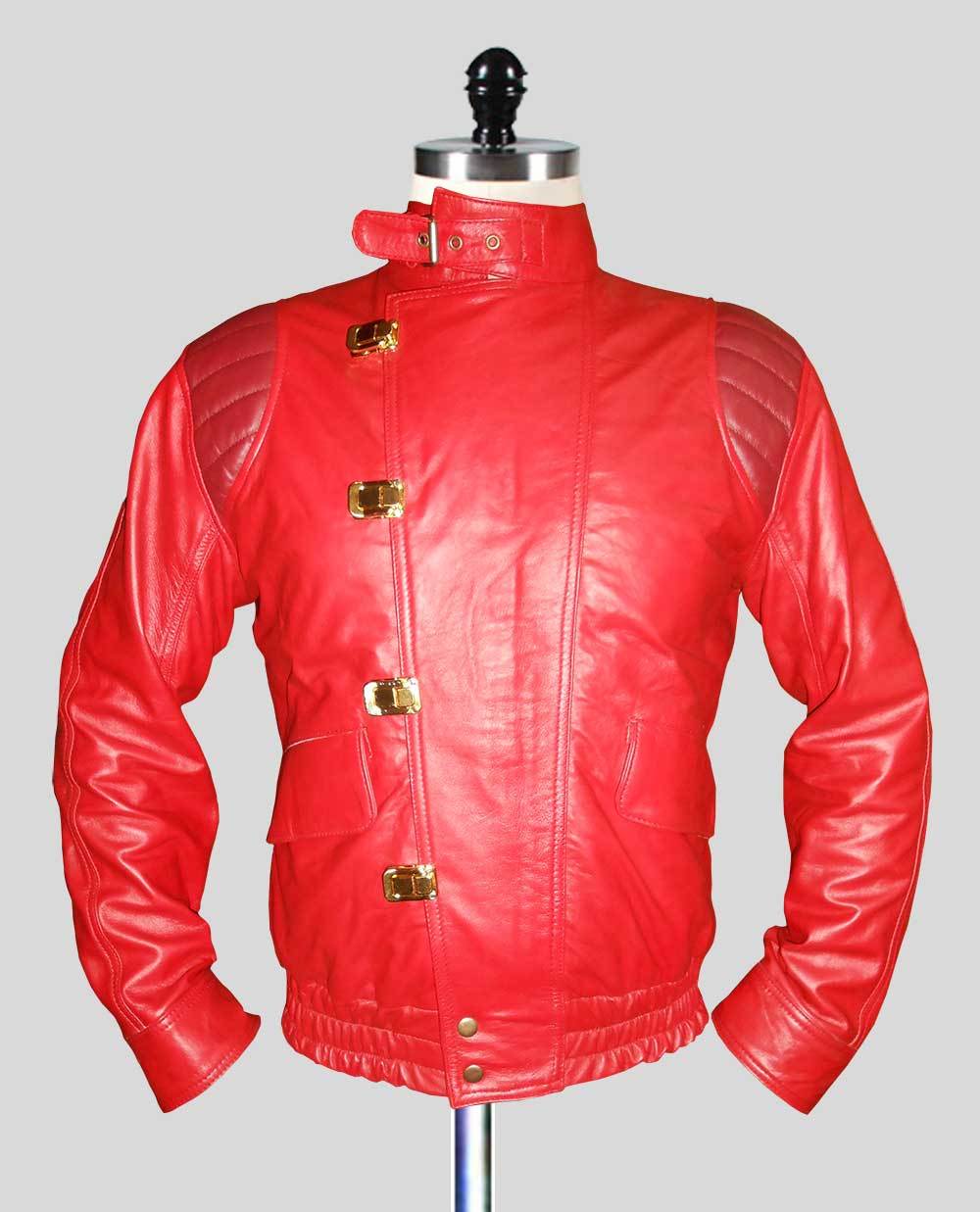 Preowned Rsh Leathercraft Akira Kaneda Red Leather Jacket With Capsule