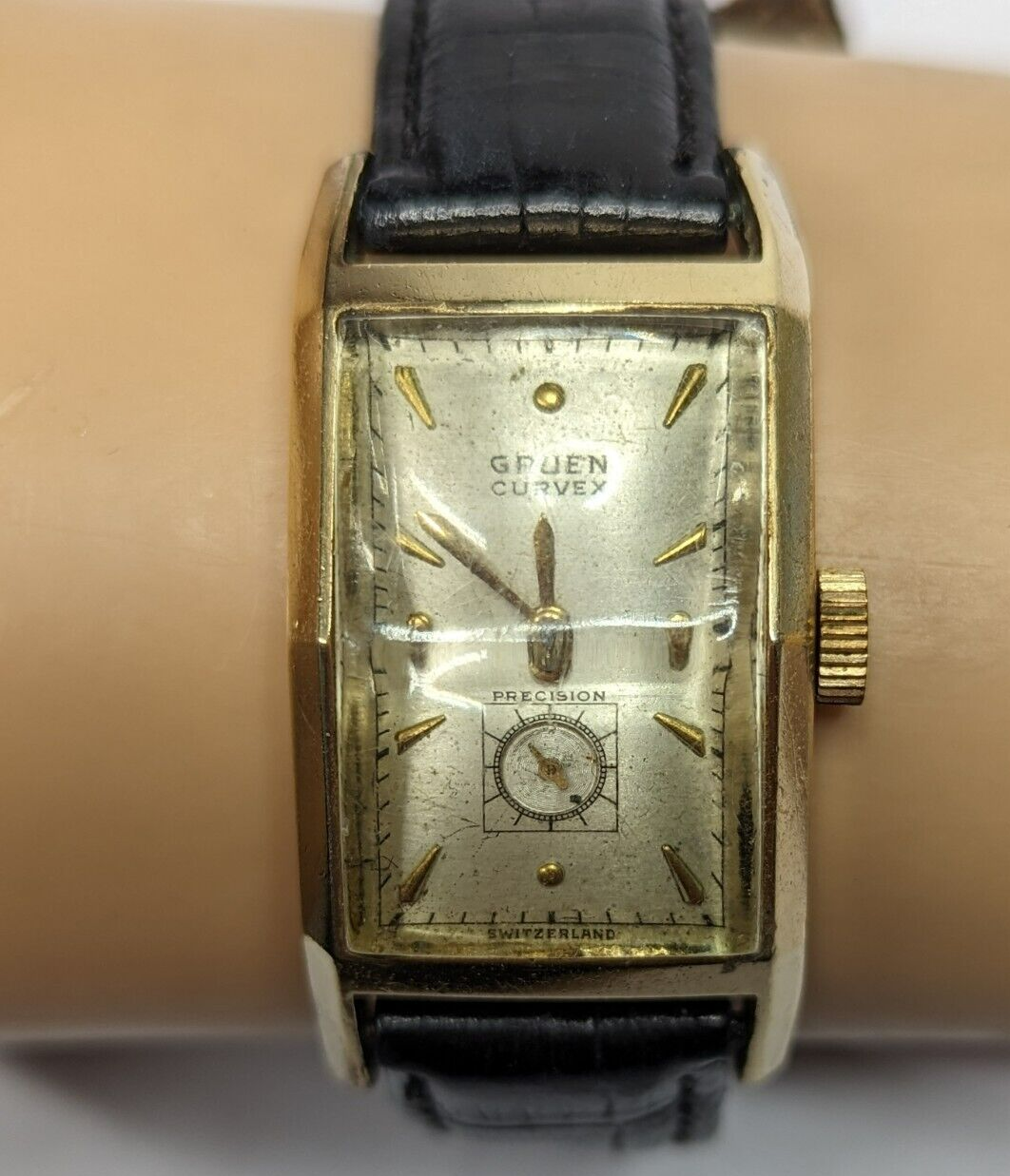 GRUEN CURVEX ヴィンテージ時計 Vintage GRUEN Curvex 10 K Gold Filled Wristwatch Working