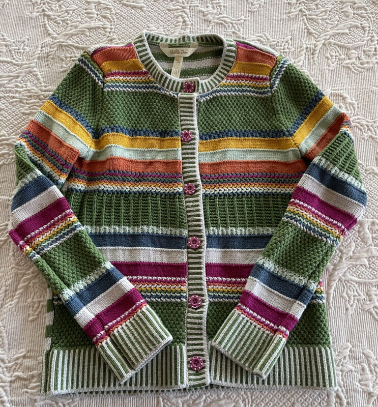 Matilda Jane Moments With You Hip And Hygge Striped Button Cardigan Girls Sz 10