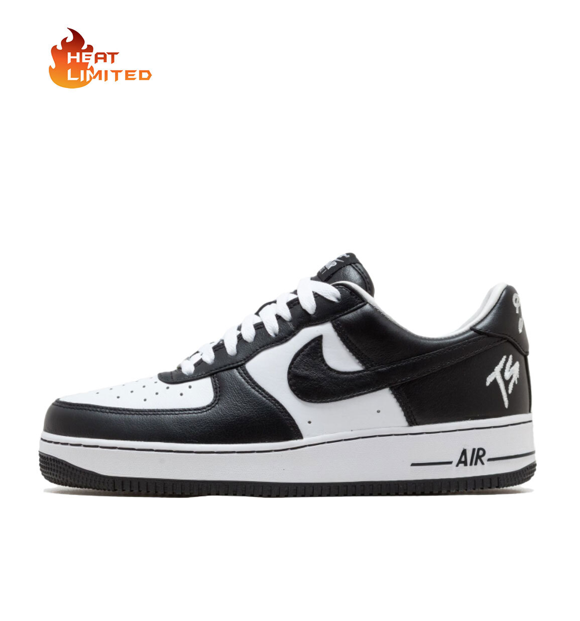 Nike Air Force 1 Qs Low Top Trainers White Black Terror