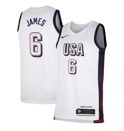 パリオリンピック　USA バスケットボール　ジャージ レブロンジェームズ 正規品】パリオリンピックレブロンジェームズバスケアメリカ代表USA