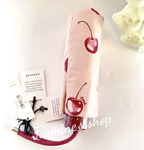 NWT coach Mini Umbrella In Cherry Print CR909 | eBay