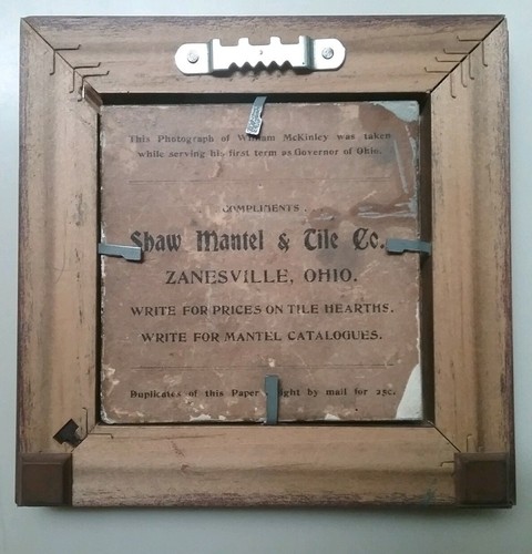 Antique, Shaw Tile & Mantel Co. Zanesville, OH. Pres./OH. Gov. William McKinley