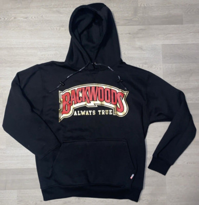 Backwoods Cigars Blunts Hoodie Sweatshirt Large Black Comfy 420 Heavyweight Soft