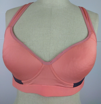 Simply Basic RN 71222 Orange Polyester Pullover Sports Bra Size M