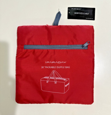 iFARADAY Foldable Duffel Bag 30'' / 75L Lightweight with Water Resistant 