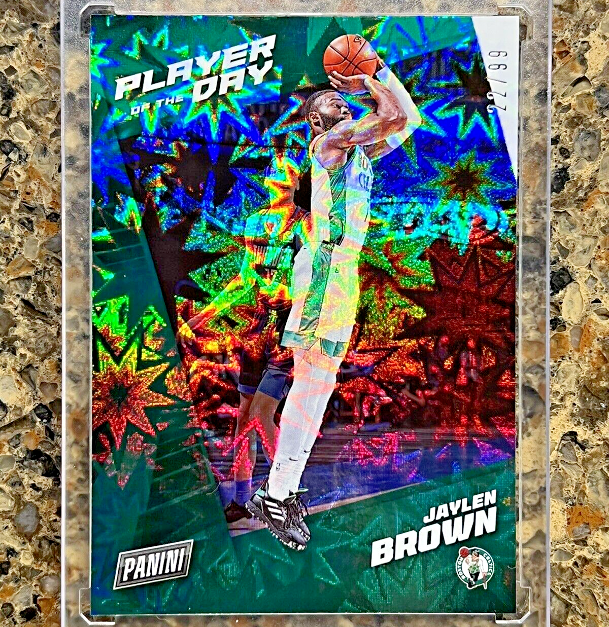 Jaylen Brown 2021-22 Panini Player of the Day KABOOM #'d 22