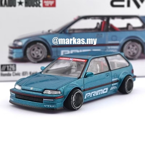 ミニカー KAIDO HOUSE LTDEDN HONDA CIVIC KHMG136 Mini GT Honda Civic (EF) Kaido Works V1 Blue 