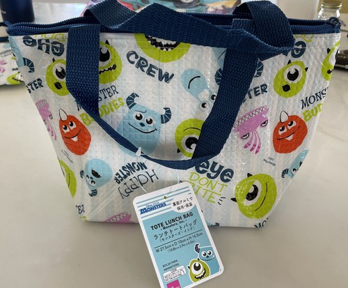 Daiso Disney Pixar Monsters Inc. TOTE LUNCH BAG Insulated/Reusable (CC)