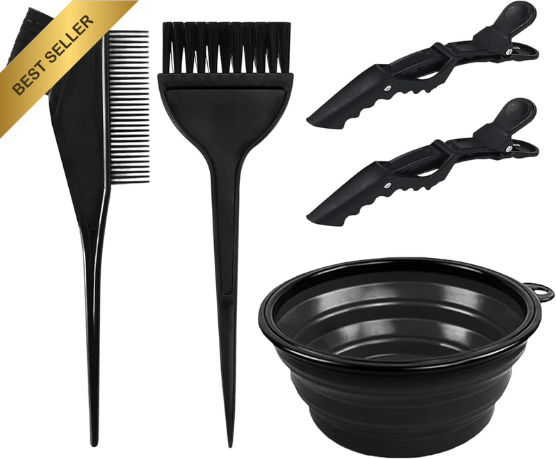 5 Piece Hair Dye Kit with Mixing Bowl, Hair Dye Brush and Hair Colour Brush Salo