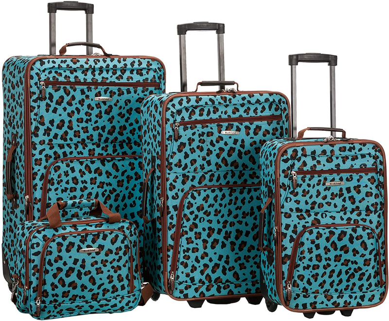 Jungle Softside Upright Luggage, Leopard, 4-Piece Set (14/19/24/28)
