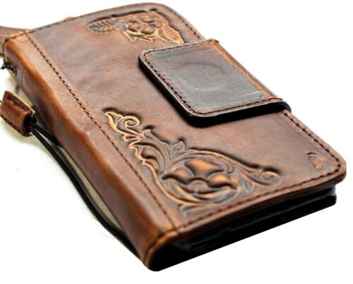 Genuine Leather case for Iphone 15 14 13 12 11 Pro Max Wallet Book Cards Xs Mag