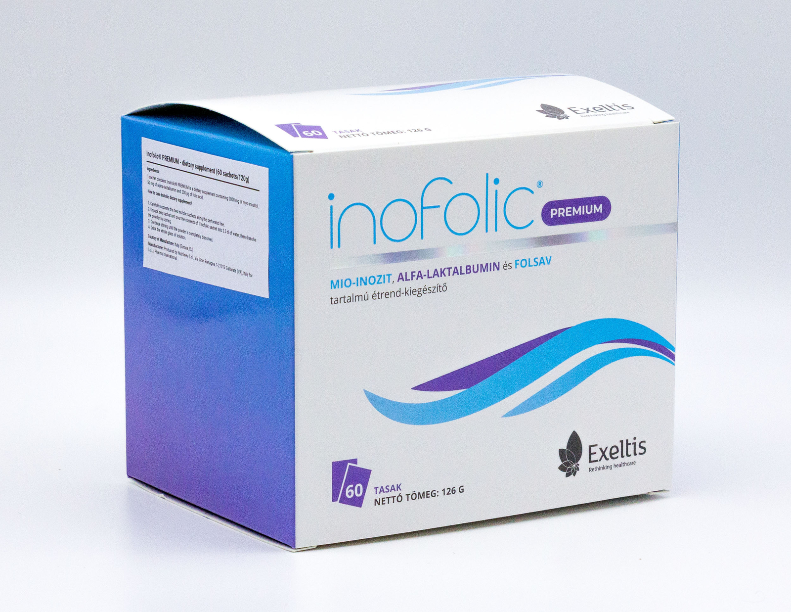 Inofolic Premium Myo-Inositol Fertility Support Powder + Folic Acid 360 Sachets - Picture 2 of 8