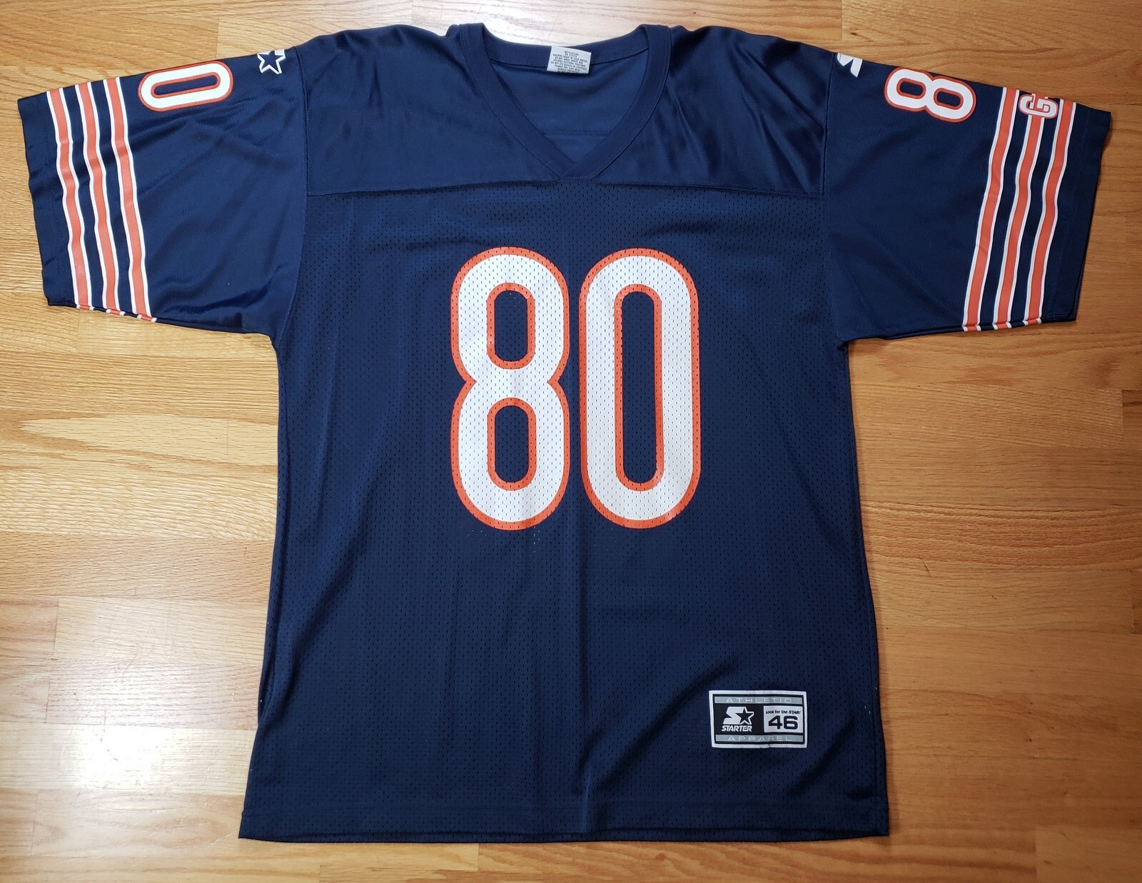 80年代 NFL BEARS スカジャン M NFL Starter Blue Chicago Bears CONWAY #80 Football MEDIUM