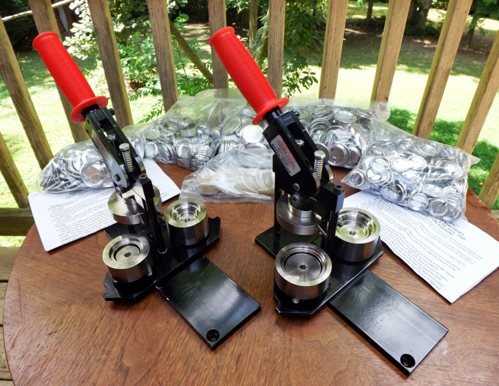 Set of (2) Button Makers 1-1/4