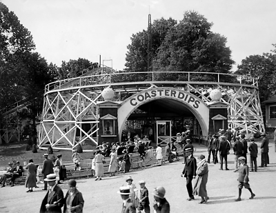 1925 Coaster Dips, Glen Echo Park, Maryland Old Photo 8.5" x 11" Reprint